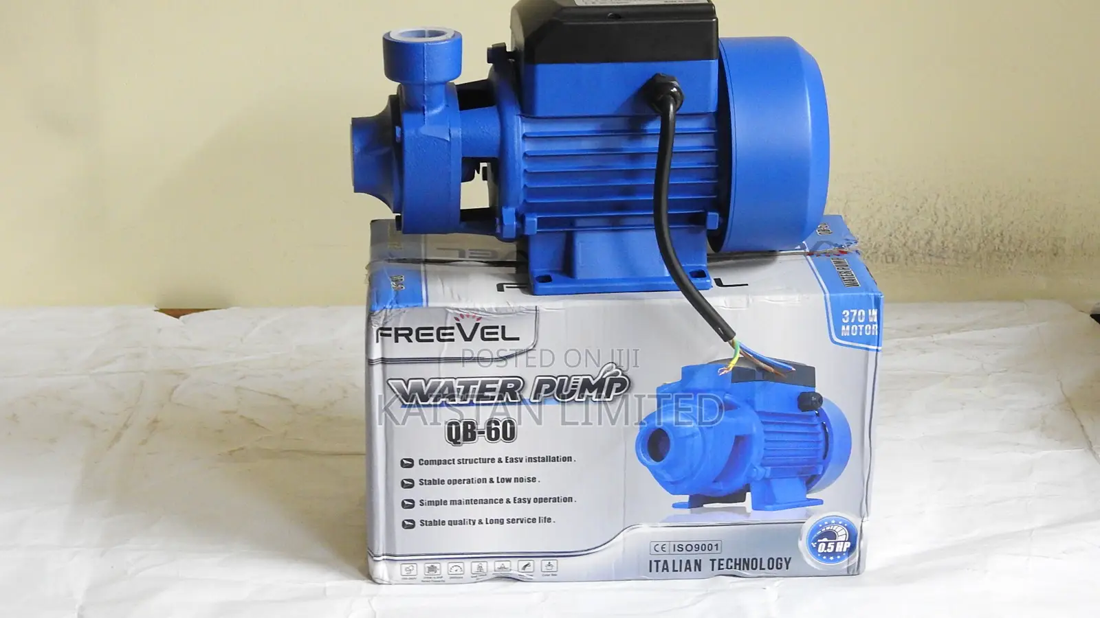 Freevel QB60 0.5HP Electric Water Pump for Home Garden Irrigation