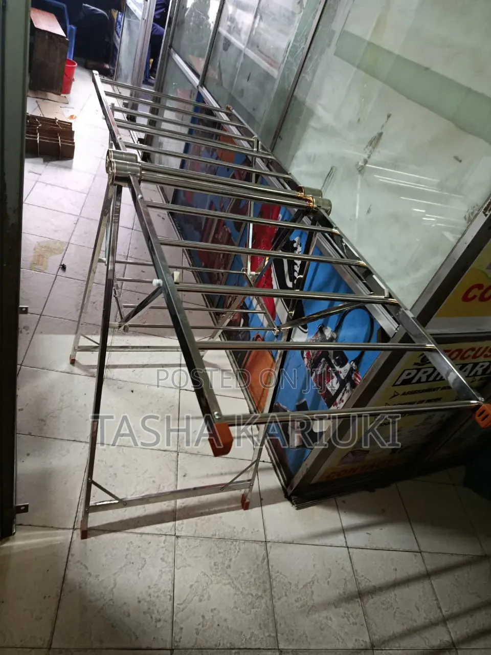 Metallic Portable Drying Laundry Lack _ Outdoor