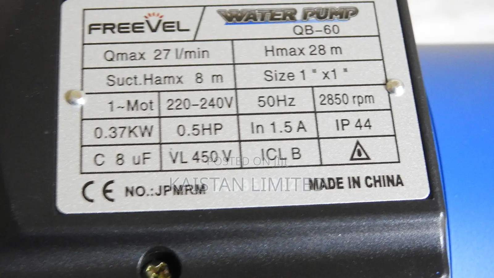 Freevel 0.5HP Electric Water Pump (QB60) – Heavy Duty Clean Water Pump