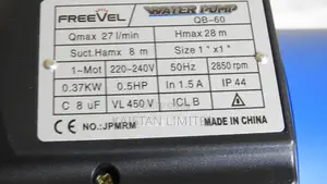 Freevel 0.5HP Electric Water Pump (QB60) – Heavy Duty Clean Water Pump