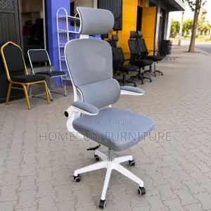 Executive Ergonomic Mesh Office Chair With Headrest – Grey
