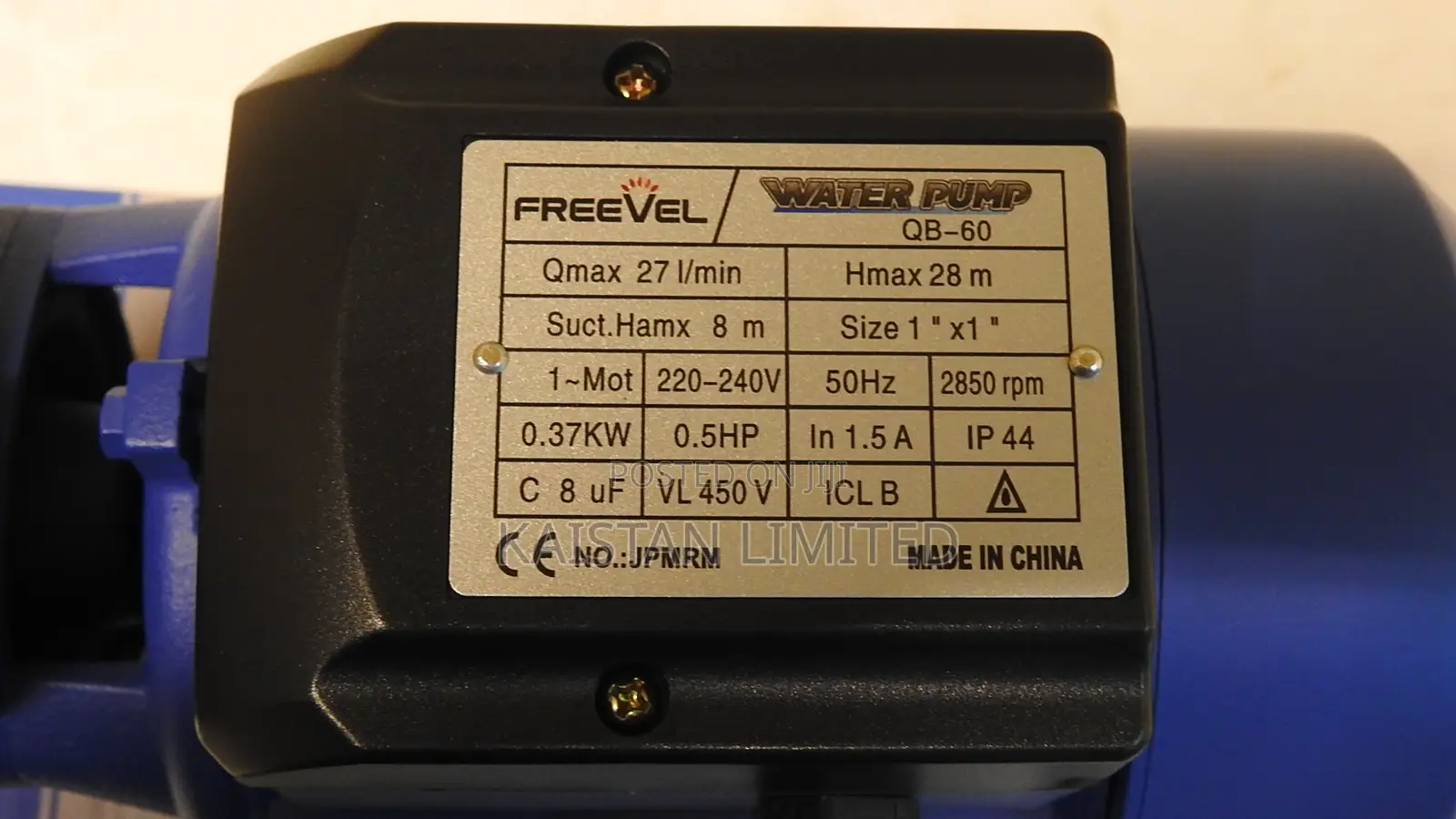 Freevel QB-60 Peripheral Water Pump | 0.5 HP, 370W Electric Pump