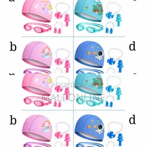 4 Piece Kids Swimming Set With Nose Clip and Ear Plug Kits