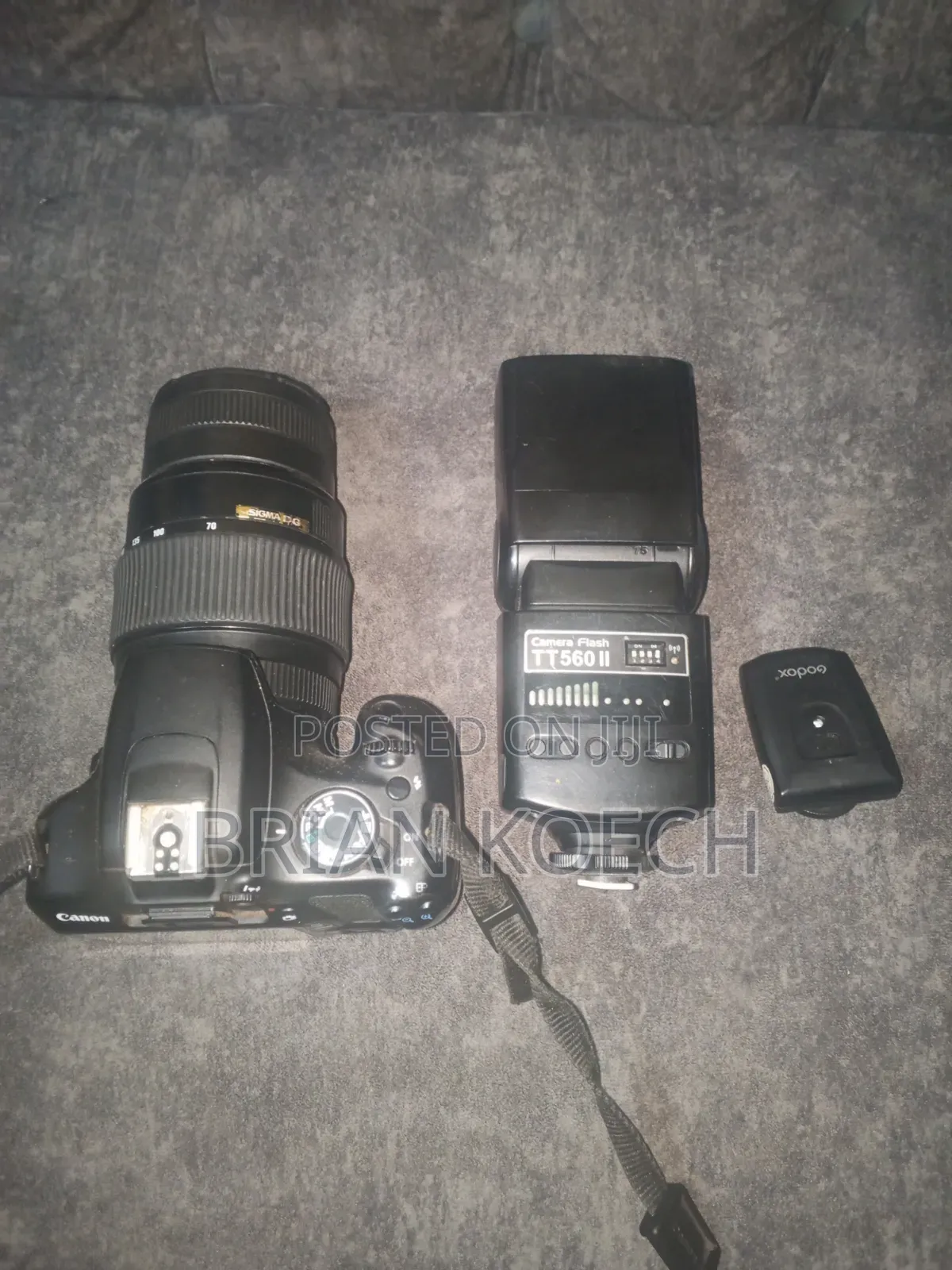Canon Eos Rebel T5 With Speedlight(everything in the Picture)