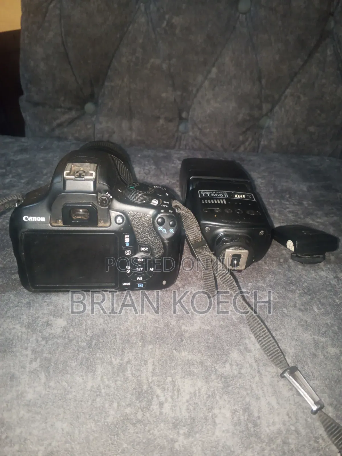 Canon Eos Rebel T5 With Speedlight(everything in the Picture)