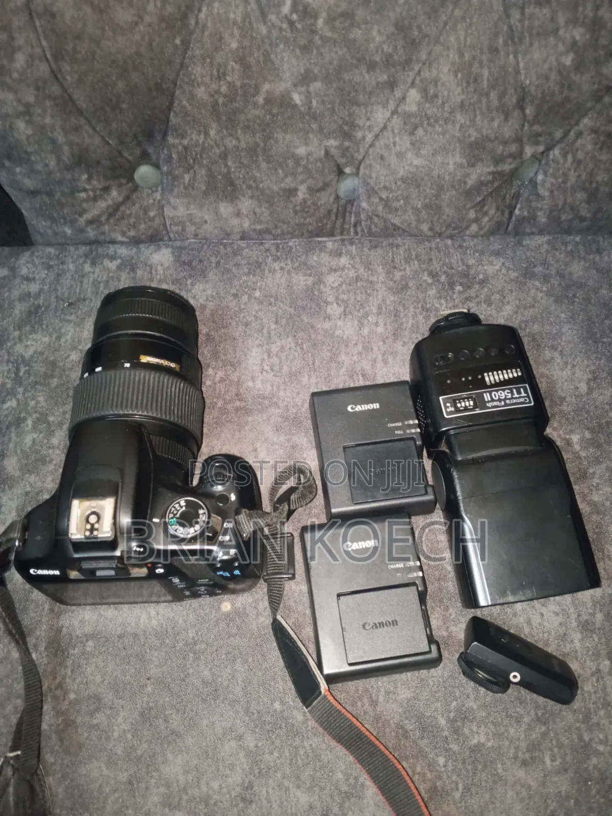 Canon Eos Rebel T5 With Speedlight(everything in the Picture)