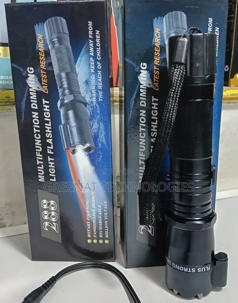 Multifunctional Diming Flashkight 3 in 1 Laser Torch