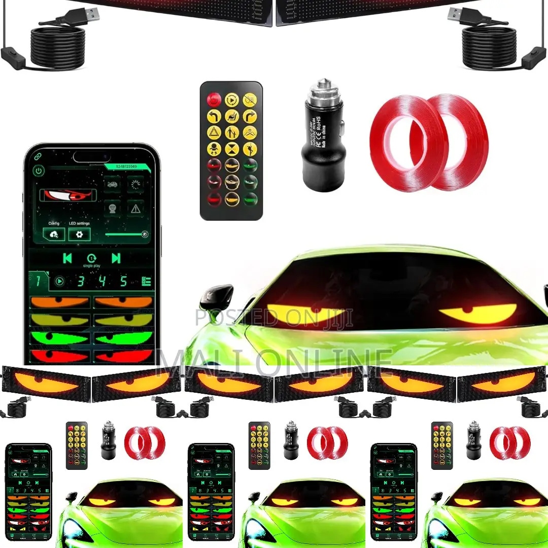 Devils Eye 2-Pack Remote Custom Signs GIFs for Cars SUVs Trucks IP68