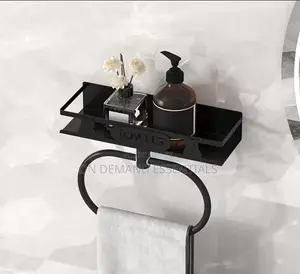 Bathroom Towel Rack With Storage Shelf