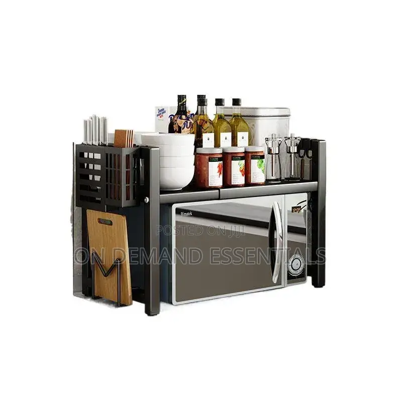 Single Layer Heavy-Duty Adjustable Microwave Stand
