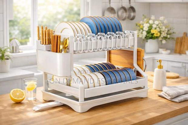 2-Tier Carbon Steel Dish Drying Rack - thumbnail 2