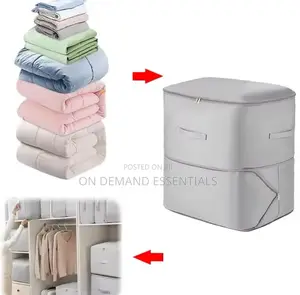 Space Saving Self Compression Quilt/Duvet Bag Closet Organizer