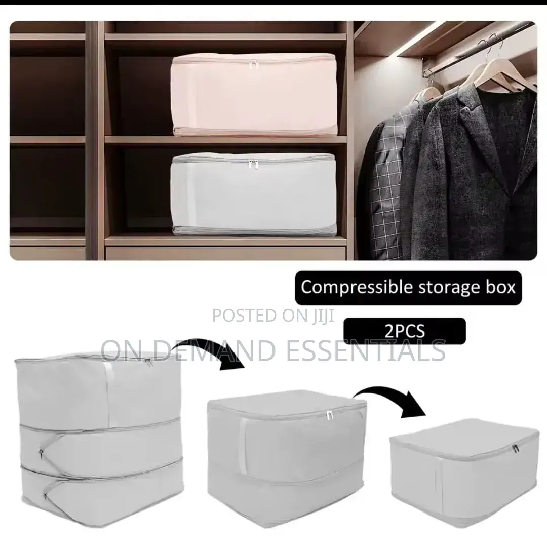 Space Saving Self Compression Quilt/Duvet Bag Closet Organizer