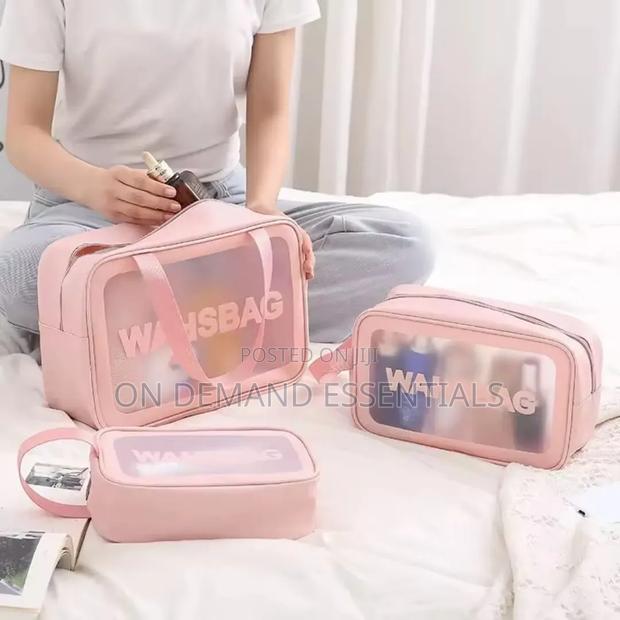 3pc Wash Bag Pouch With Wide Base - thumbnail 4