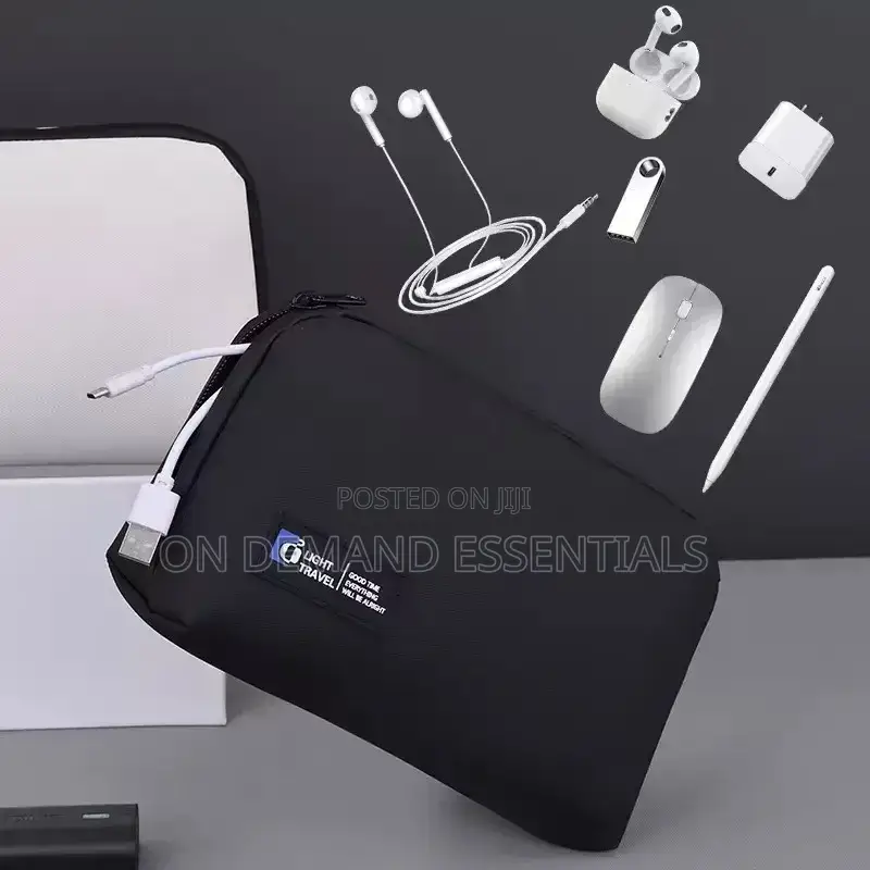 Trendy Multi-Functional Data Cable Storage Bag With Large Capacity