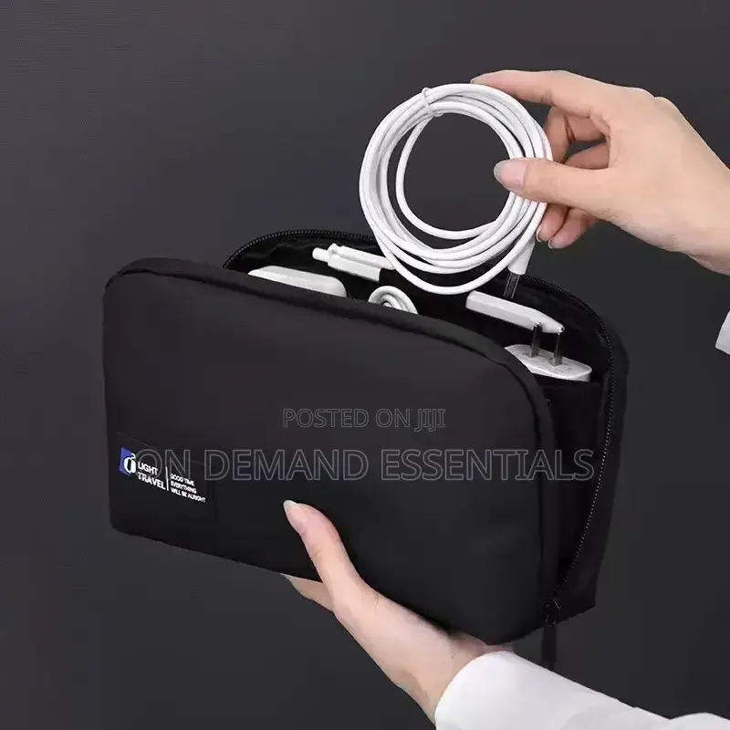 Trendy Multi-Functional Data Cable Storage Bag With Large Capacity
