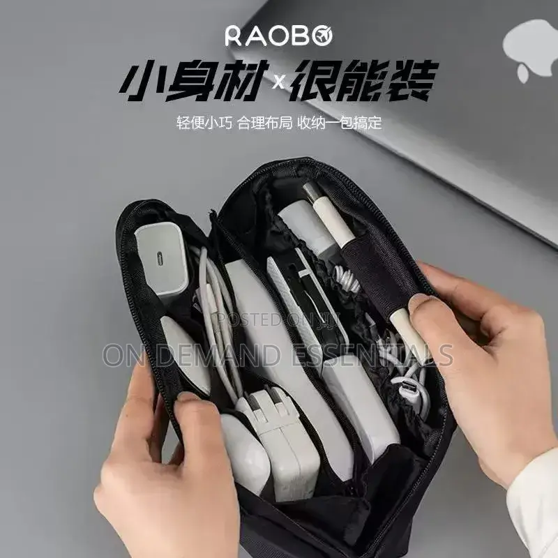 Trendy Multi-Functional Data Cable Storage Bag With Large Capacity