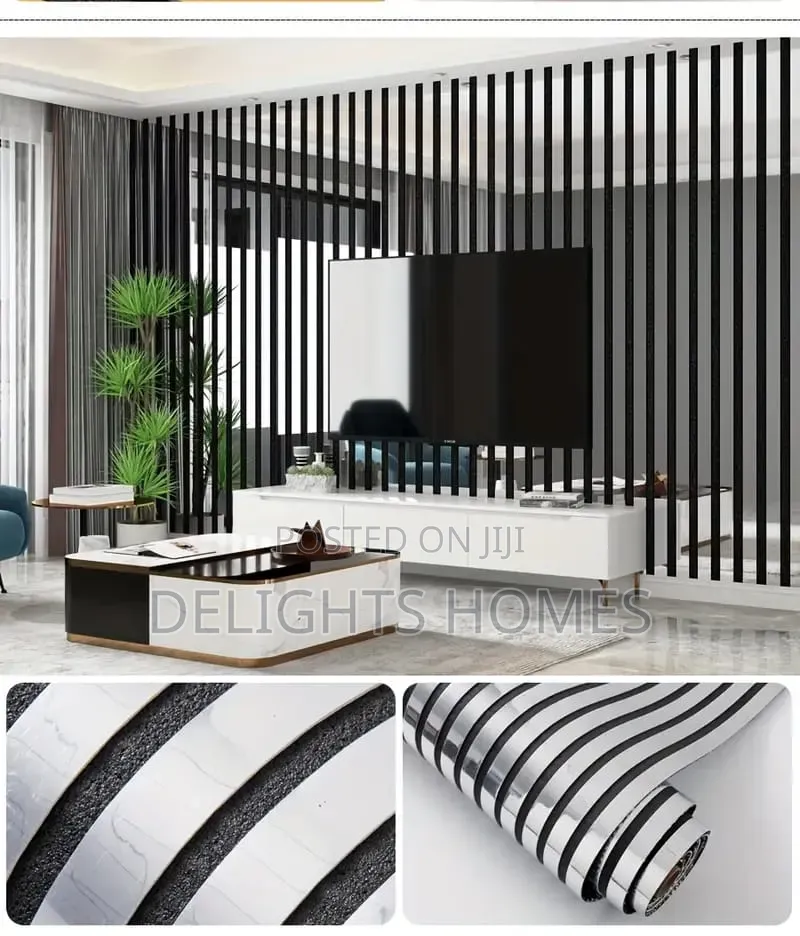 Flute Panel Design Self Adhesive Wall Papers-Pa