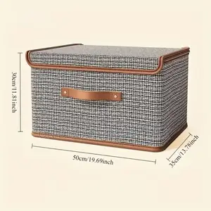 New Foldable Fabric Storage Box With Flip Lid