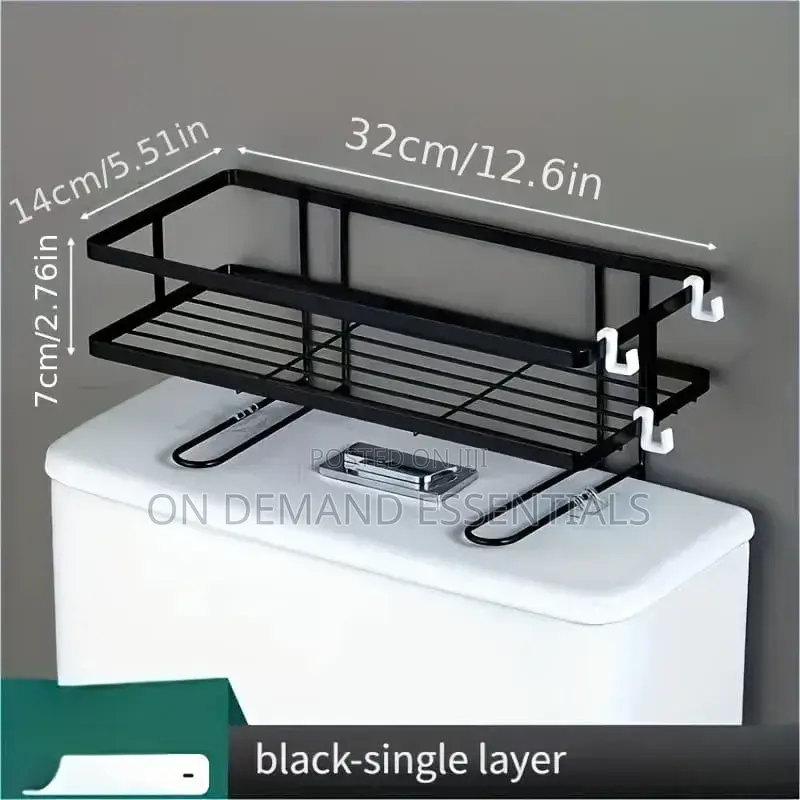 Single Layer Over the Toilet Rack/Shelf Bathroom