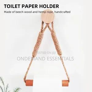 Hemp Rope With Bamboo Tissue Holder