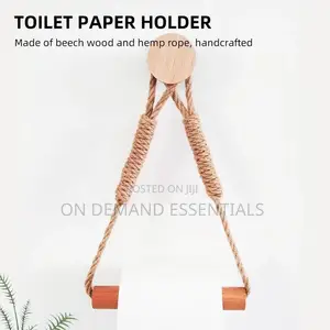 Hemp Rope With Bamboo Tissue Holder
