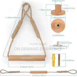Hemp Rope With Bamboo Tissue Holder