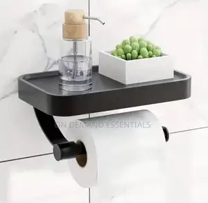 New Stainless Steel Toilet Paper Holder With Phone Shelf