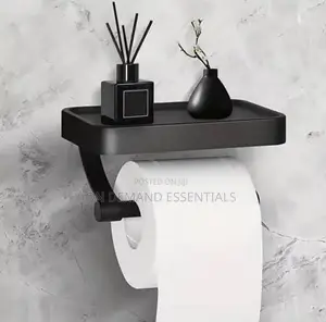 New Stainless Steel Toilet Paper Holder With Phone Shelf