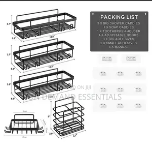 5pcs Set Shower Caddy Shelf/Bathroom Organizer