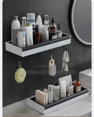 Modern Wall Mount Bathroom Shelf Space-Saving Design