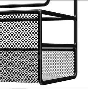 Large Mesh Bathroom Rack With Self Adhesive Stickers