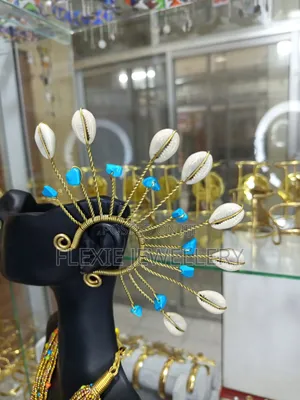 African Cowrie Shell Ear Cuff