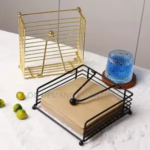 Modern Metallic Serviette Holder With Weighted Arm