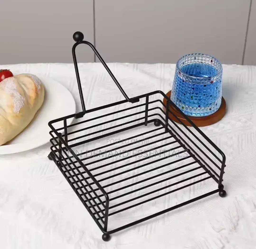 Modern Metallic Serviette Holder With Weighted Arm