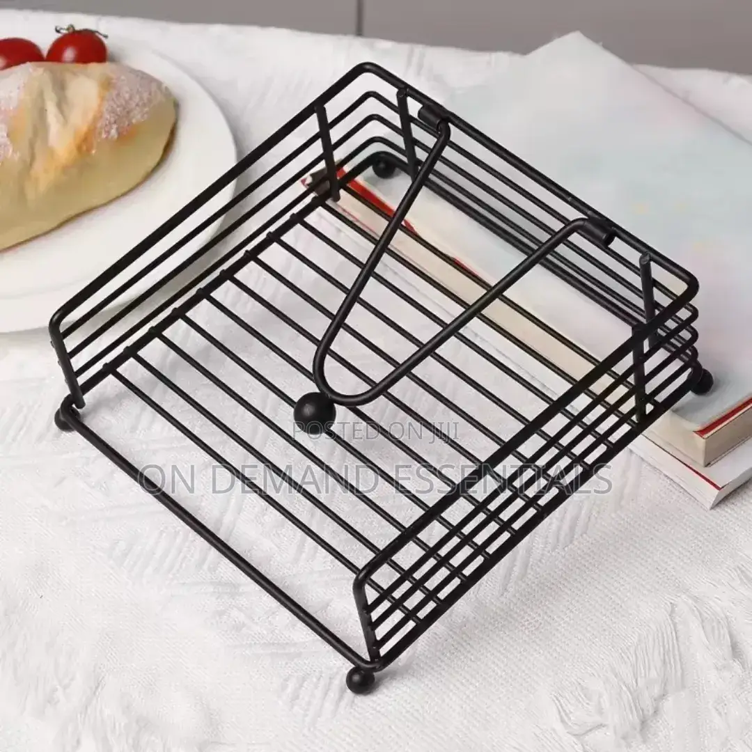Modern Metallic Serviette Holder With Weighted Arm