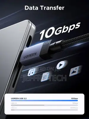 UGREEN 240W USB C Cable Gen2 10Gbps USB 3.2 Supporting 60Hz Vid 2M
