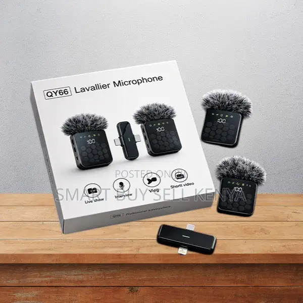 Crystal- Clear 3 in 1 Dual Mics Wireless Lavalier Microphone
