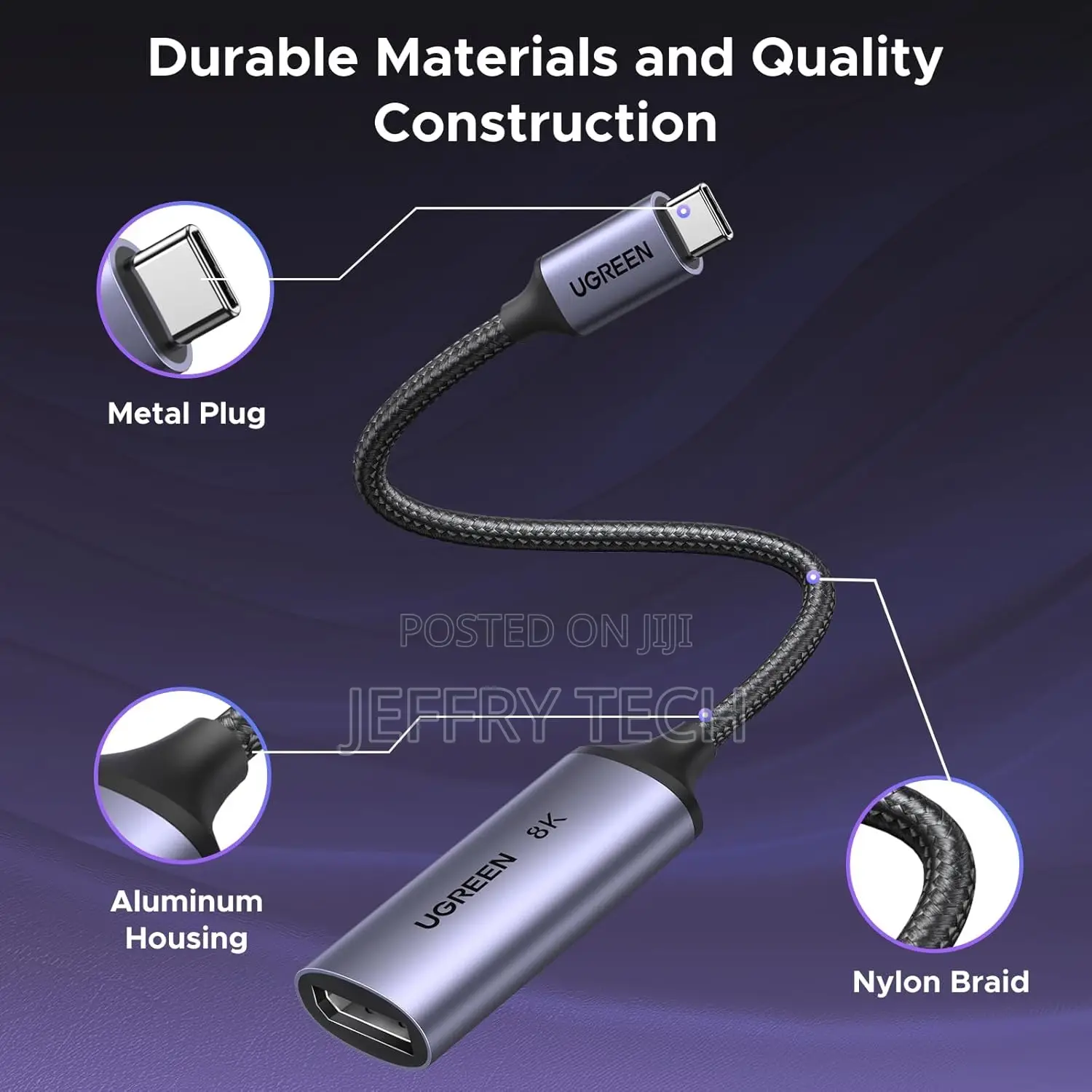 UGREEN at 60Hz USB C to DisplayPort 1.4 Adapter Supporting at 240Hz Th
