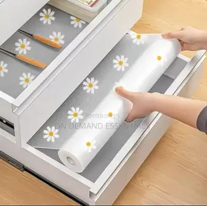 Daisy Pattern Kitchen Drawer Liners Oil Proof Cupboard Shelf Liner Mat