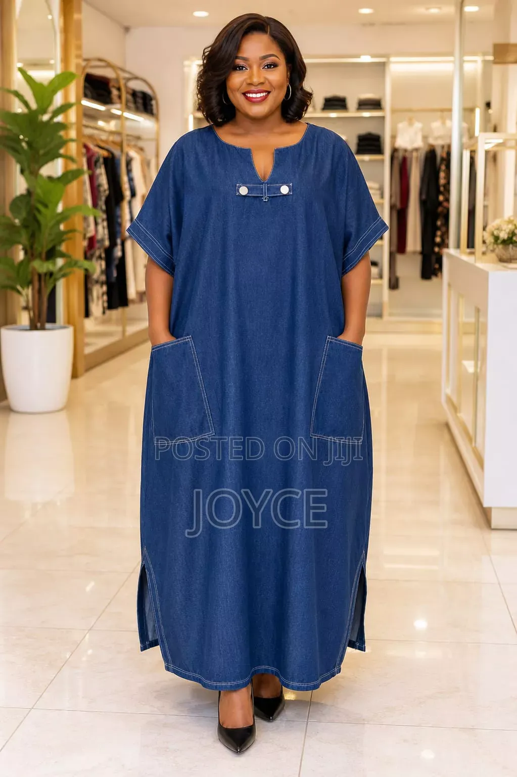 Plus Size Denim Dress