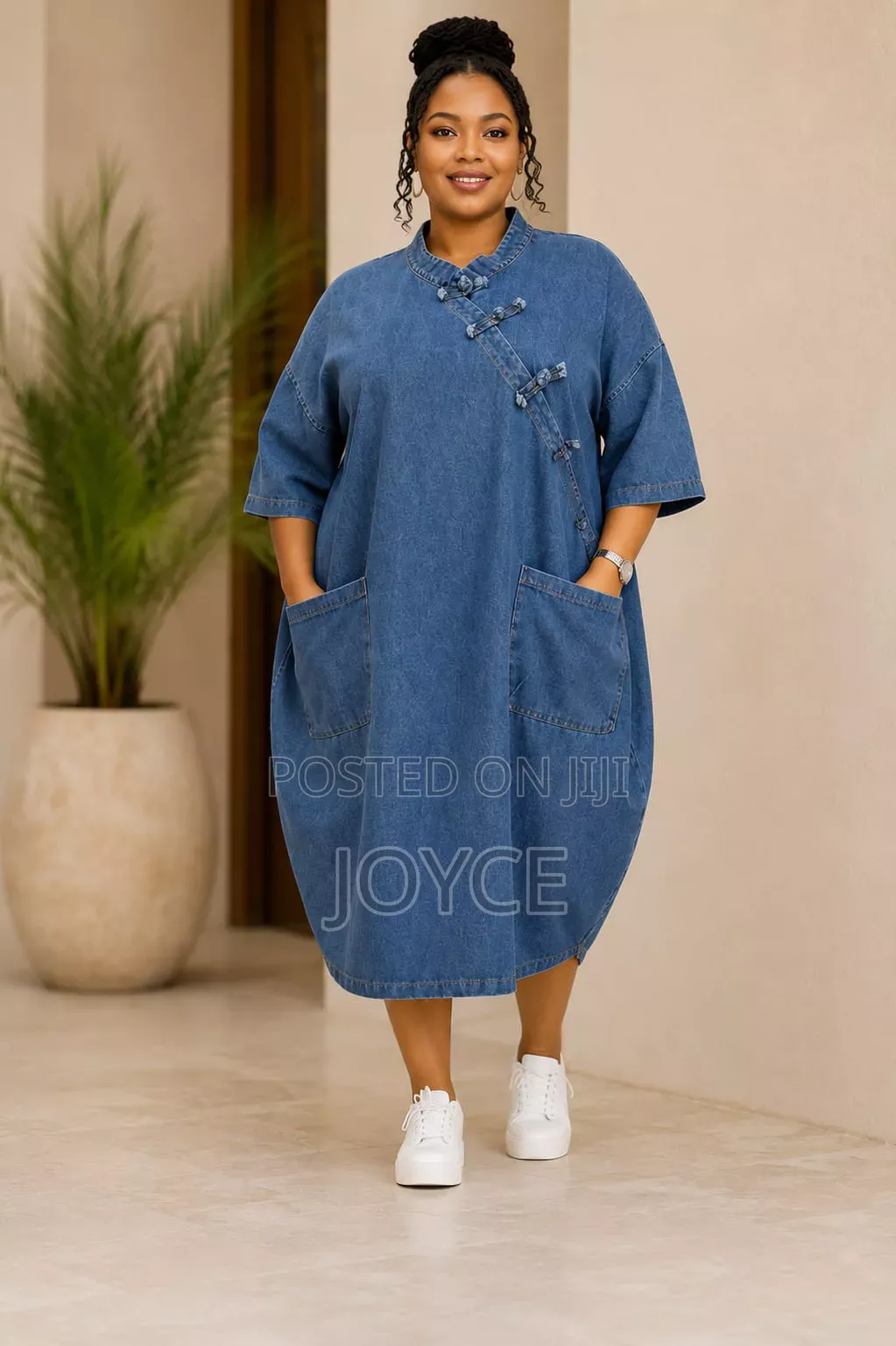 Plus Size Denim Dress