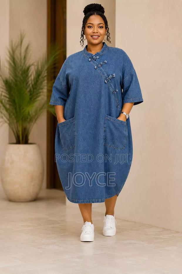 Plus Size Denim Dress - thumbnail 3