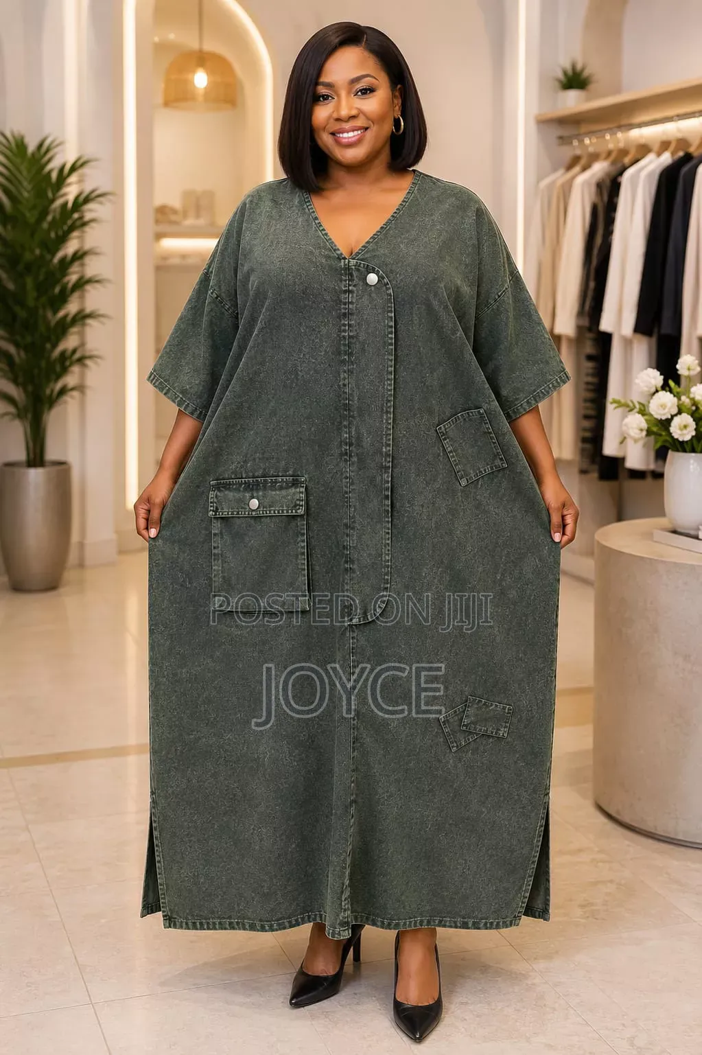 Plus Size Denim Dress