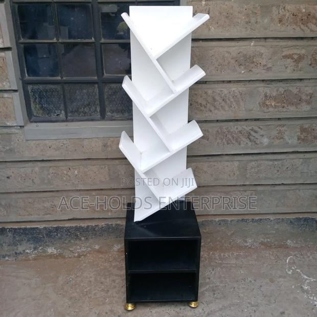 Executive Wooden Book Shelving Unit With Open Storage