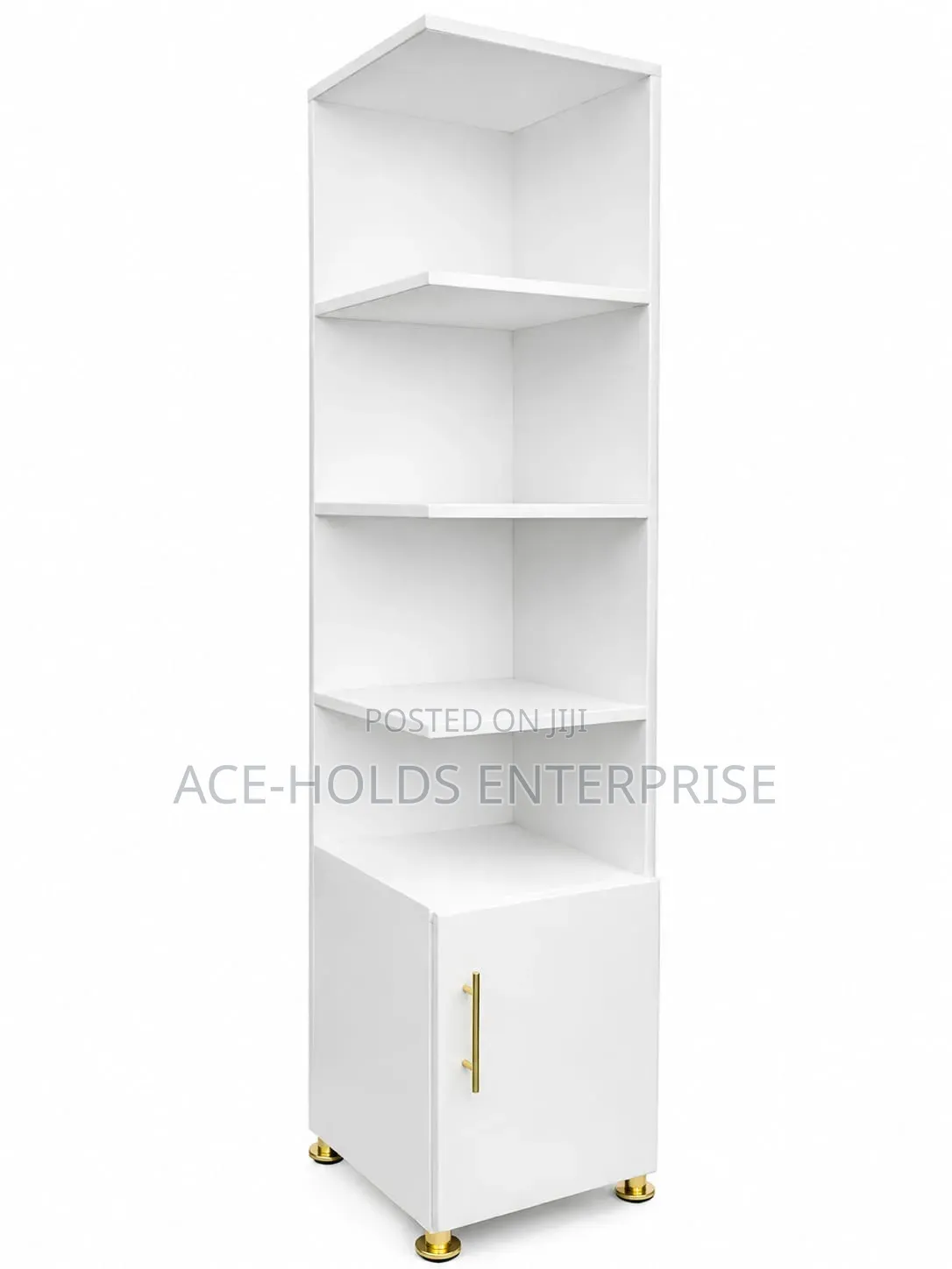 Executive Wooden Book Shelving Unit With Open Storage