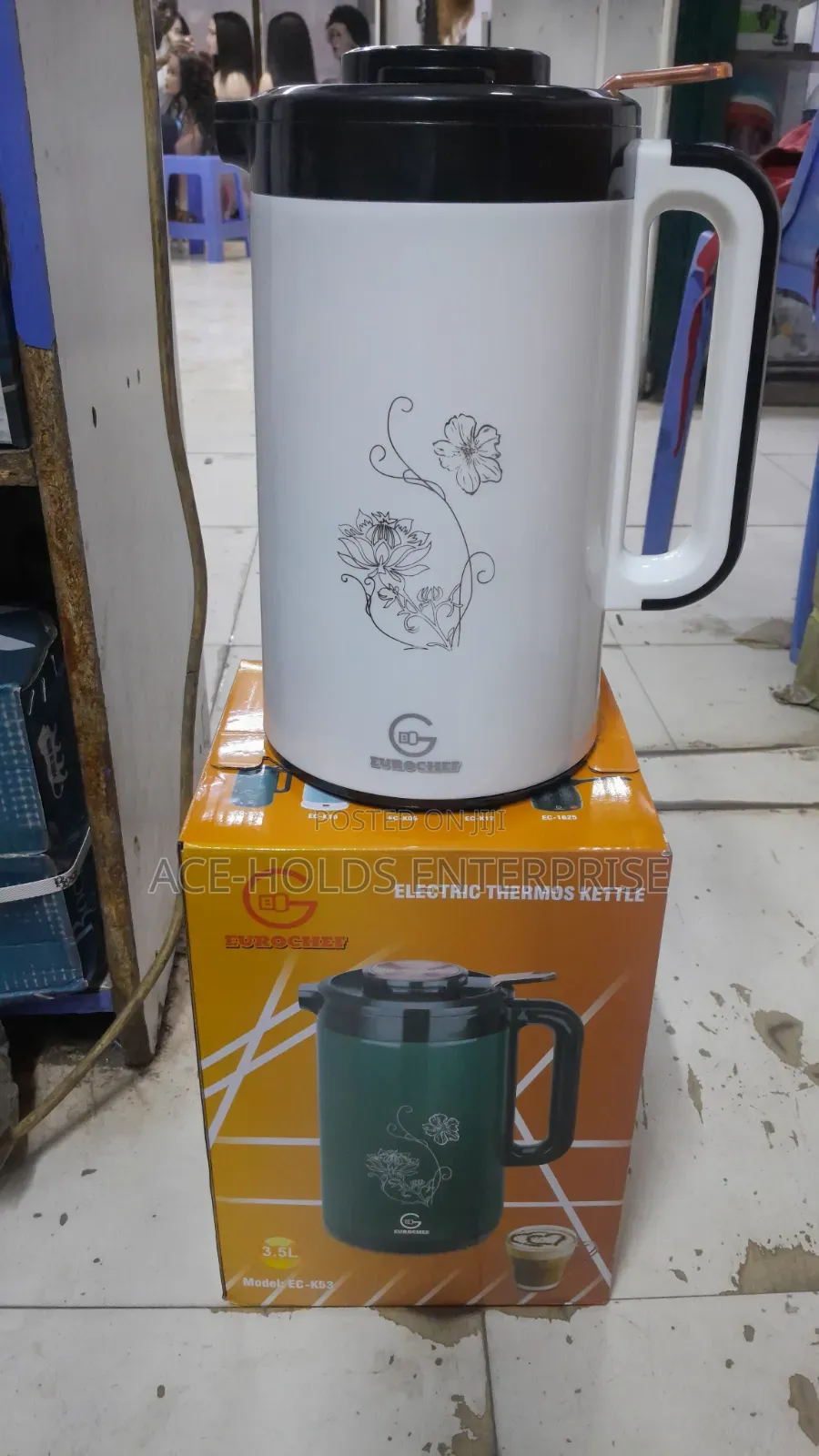 Eurochef 3.5 Litres 2-in-1 Cordless Base Kettle With Thermal