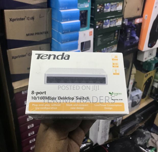 Tenda S108 8-Port 10/100 Switch Desktop Wall Mount Fanless