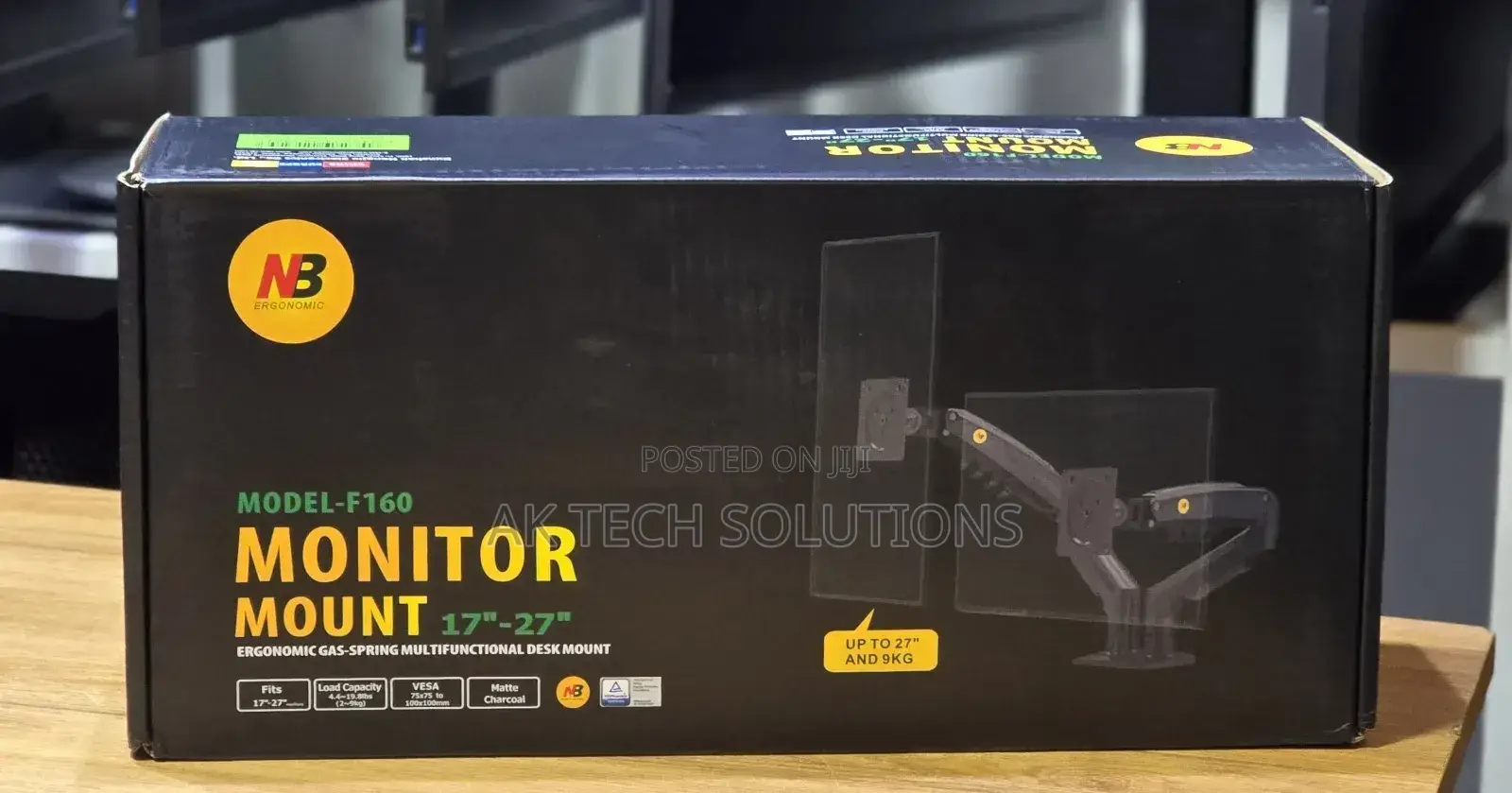 Nb Dual Monitor Mount Model -F160 Gas Spring Versa
