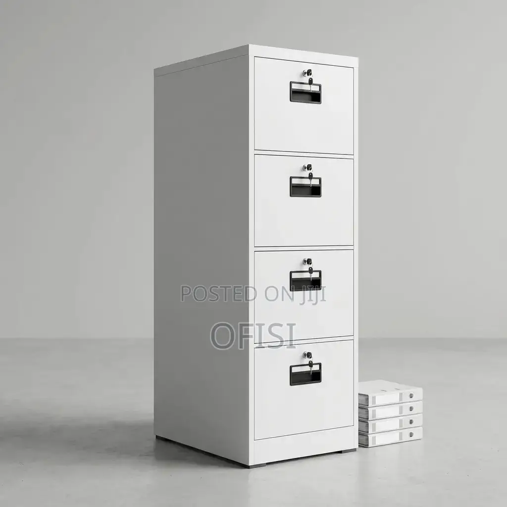 Office Cabinet; 4-Drawer Vertical File Cabinet